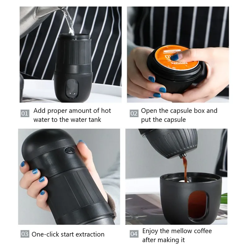 Portable Travel Coffee Maker [Automatic Hand Brewing] Team Passion