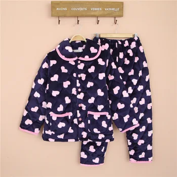 

Women pajamas coral velvet cotton pajamas lady winter long sleeves warm and velvet cotton jacket winter pajamas for women
