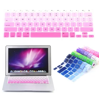

Keyboard Cover Stickers For Macbook 13 15 Air13 Protector Teclado Silicone English Letters Gradient KeyBoard Protection Clavier