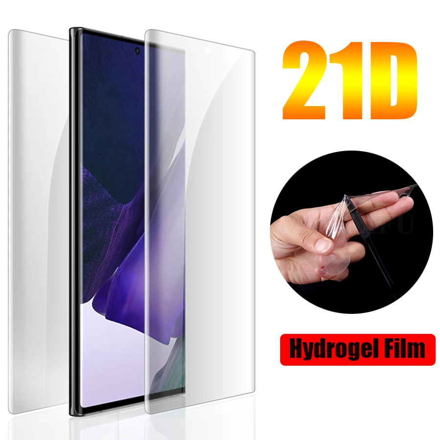 25D Гидрогелевая пленка для Samsung Galaxy Note 20 Ultra S20 + Защитная экрана A50 A70 A51 A71 не
