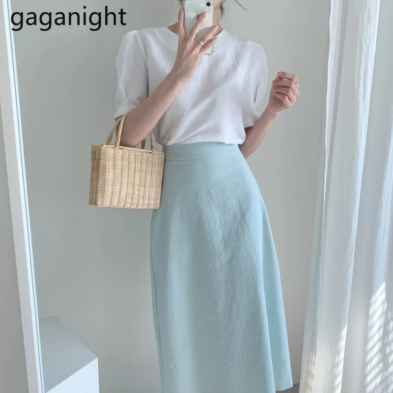 Gaganight Элегантный женский комплект из двух предметов Однотонная рубашка с бантом