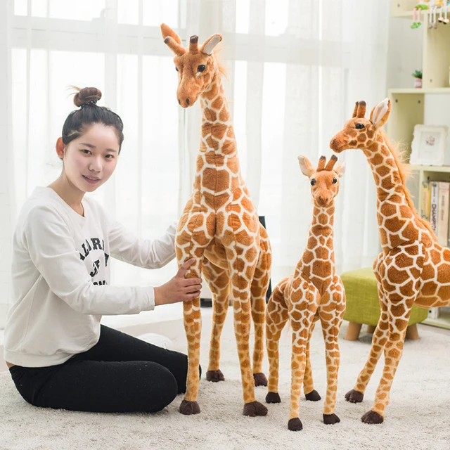 Huge Real Life Giraffe Plush Toys Cute Stuffed Animal Dolls Soft Simulation Giraffe Doll Birthday Gift Kids Toy Bedroom Decor 1