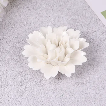 

Ceramic Flower Wall Accessories 3D White Peony Hanging Decoration Wall Ornament for Home Office