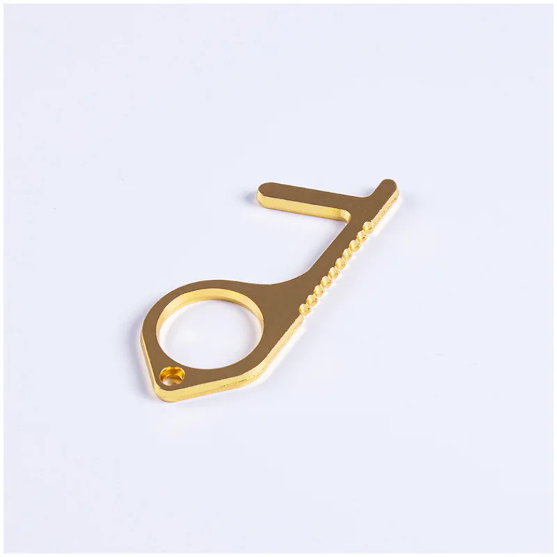 Door Handles Portable Contactless Safety Opener Brass Key Kits