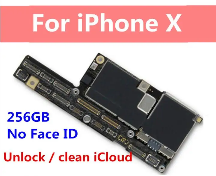 256gb No Face ID Заводская разблокированная материнская плата для iPhone X с лицом ID/без лица ID 64 Гб 256 ГБ для iPhone X материнская плата с логической платой IOS - Цвет: 256gb No Face ID
