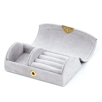 

Ladies Jewelry Storage Box Ring Earring Necklace Display Packaging Box Travel Jewelry Storage Box Cosmetic Lipstick Collection B