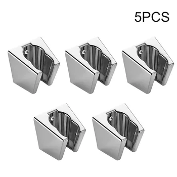 

5pcs G1/2 Silver Shower Head Holder Modern Simple With Screws Hand Sprayer Wall Mounted Storage Bracket Bathroom Accessories ABS