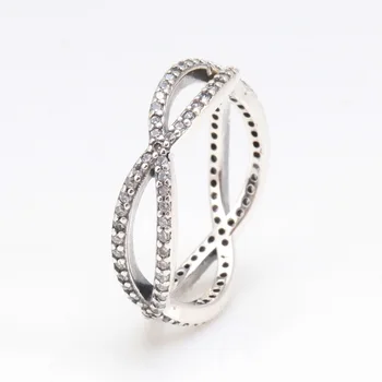 

Authentic 925 Sterling Silver New Cut Out And Fashionable Cross Pan Ring For Women Wedding Party Gift Fashion Jewelry