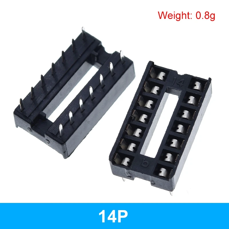 1pc IC seat 6P/8P/14P/16P/18P/20P/24P/28P DIP IC sockets Adaptor Solder Type 28 pin Narrow body DIP Sockets MCU seat 24PIN