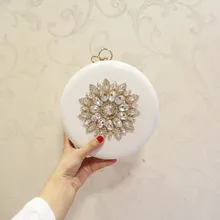 Высококлассная роскошная круглая сумочка модная цепочка ужин на одно плечо Наклонная Сумка