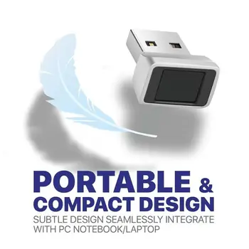 2024 Plus USB Fingerprint Reader Module for Windows10 、11 Hello, Biometric Scanner padlock for Laptops & PC