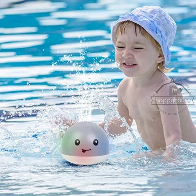 Baby Bath Toys Spray Water Shower Swim Pool Bathing Toys for Kids Electric Whale Bath Ball with Light Music LED Light Baby Toys 2