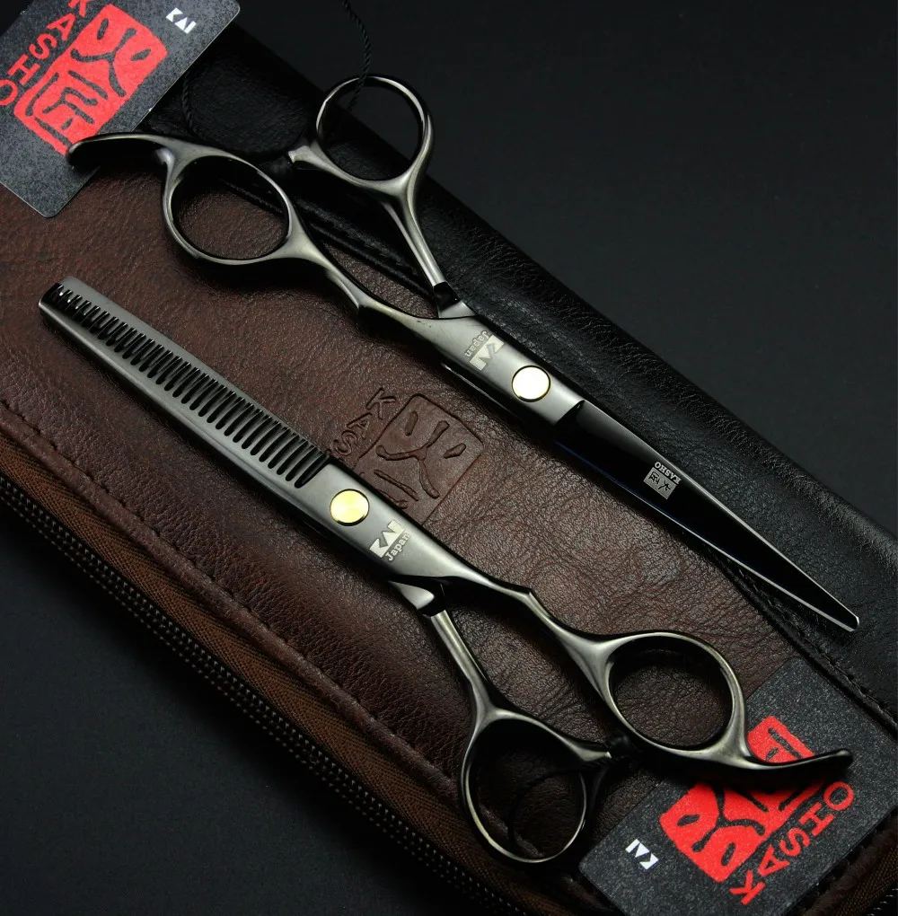 Профессиональные 5,5/6 дюймовые ножницы для волос, набор ножниц, парикмахерские ножницы для филировки, набор для стрижки волос, истончение с сумкой