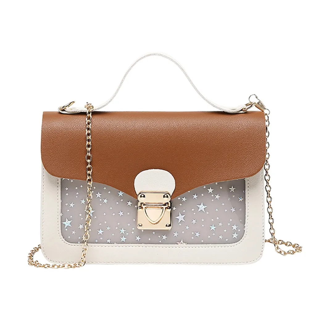Новая женская сумочка с панелями, модная маленькая квадратная сумка, Ретро сумка через плечо, сумка-мессенджер, сумка для мобильного телефона# YJ - Цвет: Brown