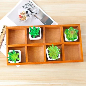

Vintage Wooden Home Garden Succulent Plant Flower Pot Storage Box Container Flower Pot Stand Desk Planter Organizer
