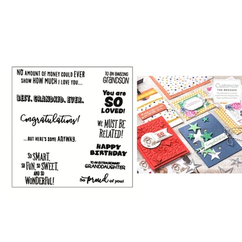 

New 2020 DIY Metal Cutting Dies and Scrapbooking For Paper Making Words Stencil Craft Embossing Card Clear Stamp Stampin Up Set