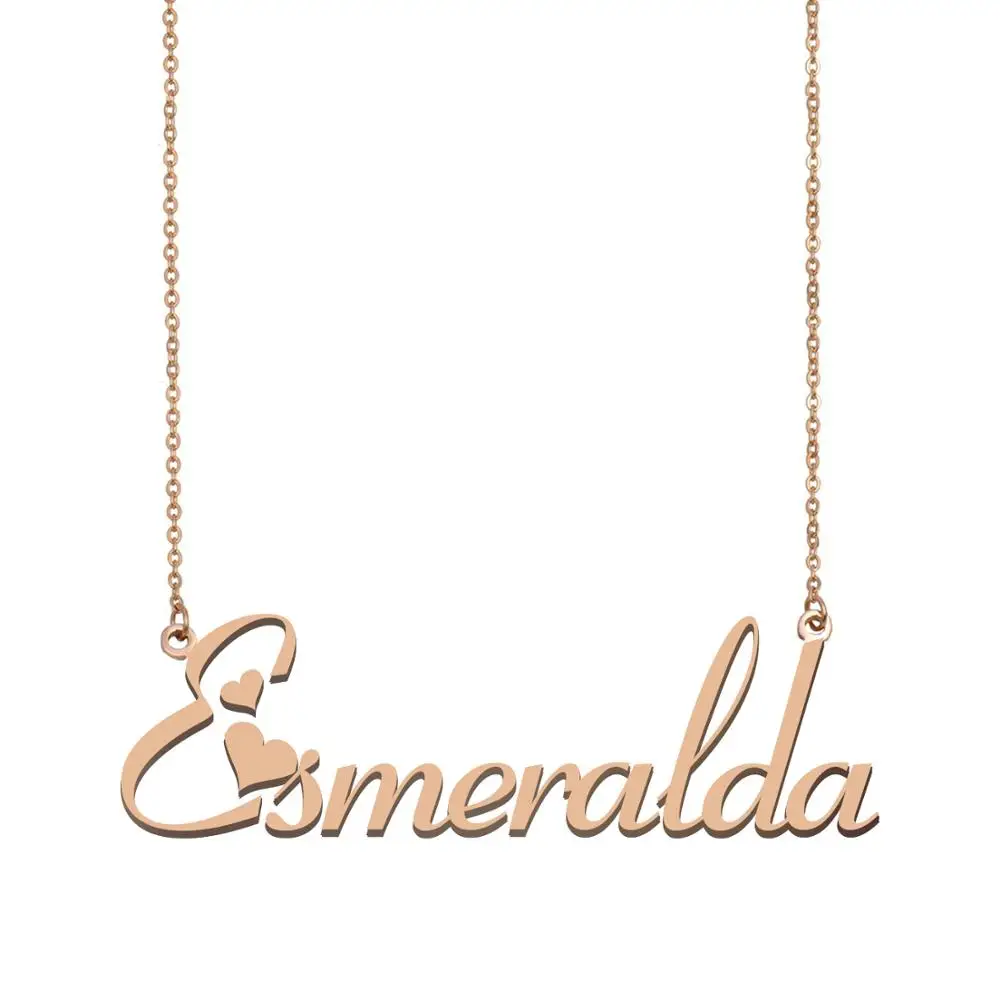 Esmeralda Name Necklace , Custom Name 