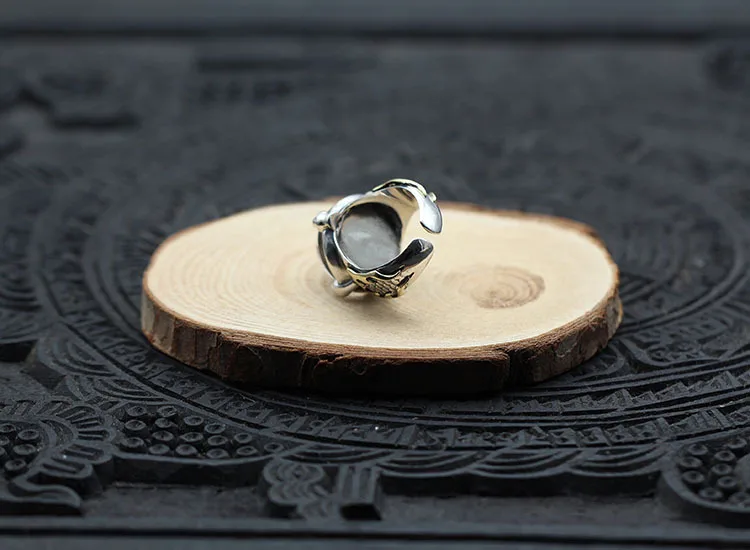 Винтажное мужское Натуральный топаз, каменное кольцо, модное кольцо из стерлингового серебра 925 пробы, регулируемые кольца для мужчин, уникальный праздничный свадебный Венчальный кольцо