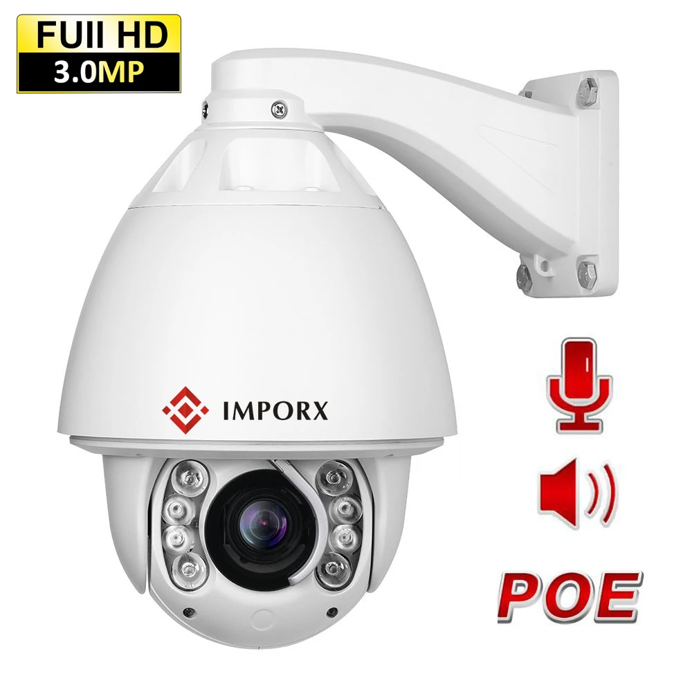 

3MP 2048*1536P PTZ Dome Camera Auto Tracking Wireless Wifi IP Camera Speed Dome Pan Tilt 20X 30X Digital Zoom With Two Way Audio