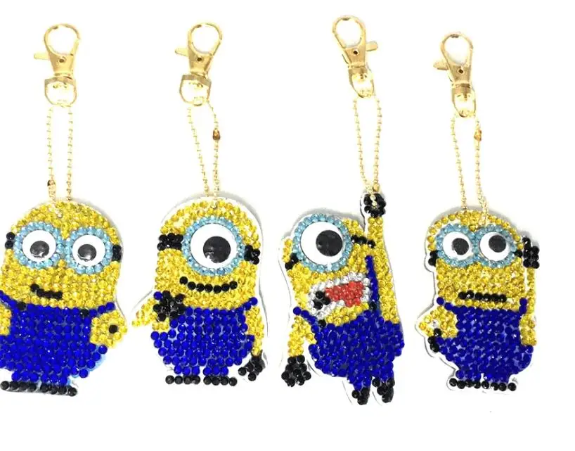 Diamond keychain Брелок для ключей в виде животных, сделай сам, с бриллиантами, специальная форма, полная алмазная живопись, брелок для ключей, вышивка крестиком, женская сумка, брелок для ключей - Цвет: Diamond keychain