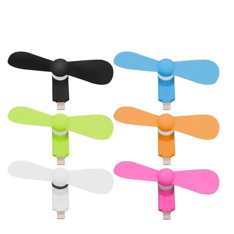 Portable Mini USB Small Fan Apple Android 2 in 1 Mobile Phone Small Fan 21 Gift 1