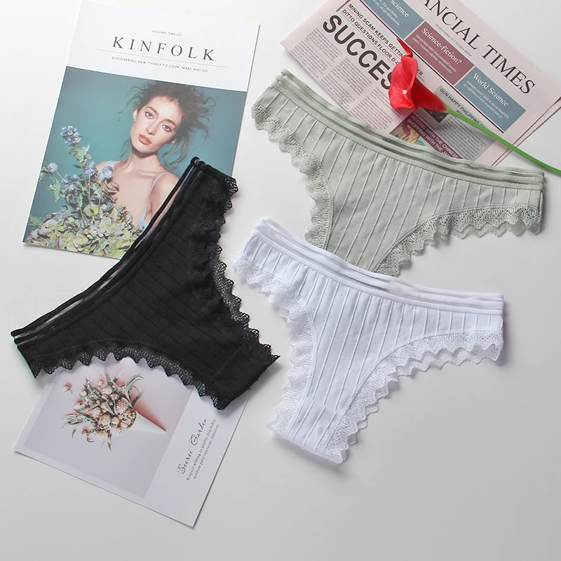 Set 7 3 шт./лот, комплект бесшовных трусиков, нижнее белье, женские кружевные трусики, женское модное нижнее белье с низкой талией, мягкие сексуальные трусы, 6 цветов, нижнее белье - Цвет: Set 7
