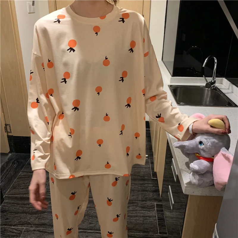 Pijama Feminino Inverno для женщин, пижама с длинным рукавом, женская мода, свободная, увеличивающая рост, с рисунком крокодила, повседневная домашняя одежда
