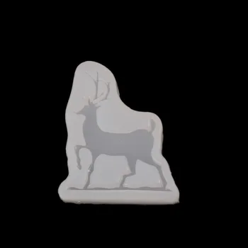 

2 PCs Fashion Silicone Resin Mold For Jewelry Making Tools Irregular White Christmas Reindeer 67mm(2 5/8") x 55mm(2 1/8")