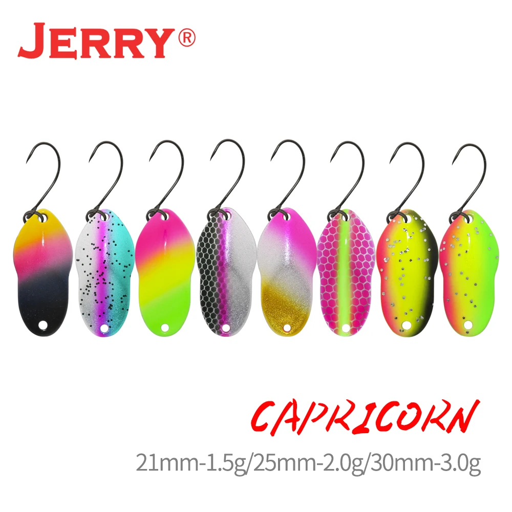 Caution Capricorn-Kit de leurres métalliques pour la pêche, micro-zone,  cuillère à truite, couleurs UV, leurres en laiton, lac, menton, paillettes,  fileurs, 2g, 3g - AliExpress