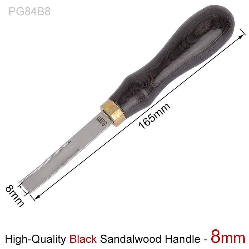 Black Sandalwood 8mm Профессиональный кожаный кромкооблицовочный инструмент, широкий рот кожевенное ремесло истончение изогнутый угол круглый край Лопата ремесло триммер - Цвет: Black Sandalwood 8mm
