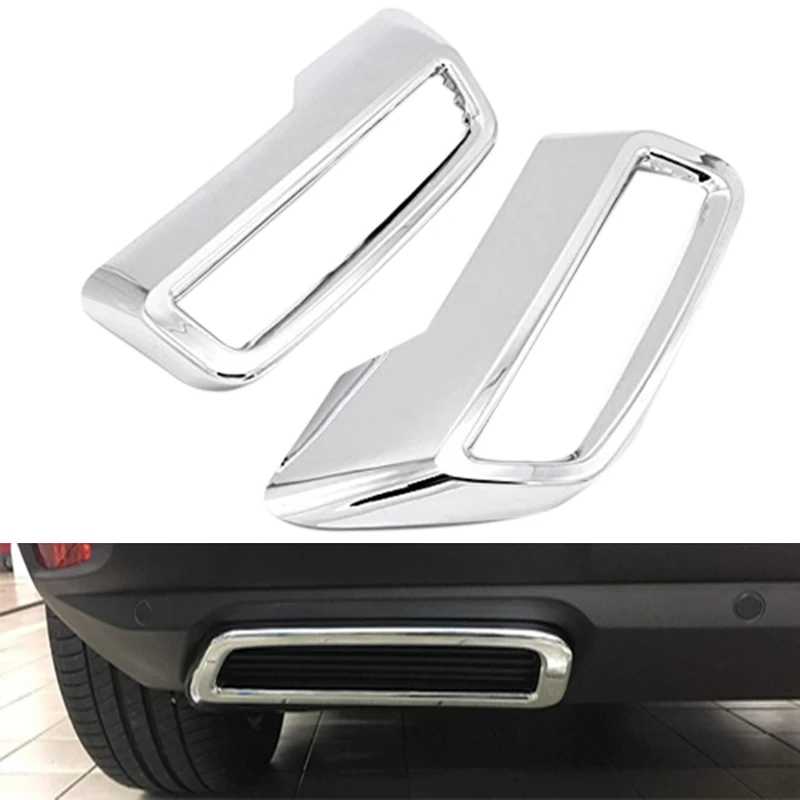 

NEW-for Peugeot 3008 5008 Allure 2017 - 2019 Exhaust Pipe Tail Cover ABS Rear Exhaust Muffler End Pipe Cover Decoration Trim