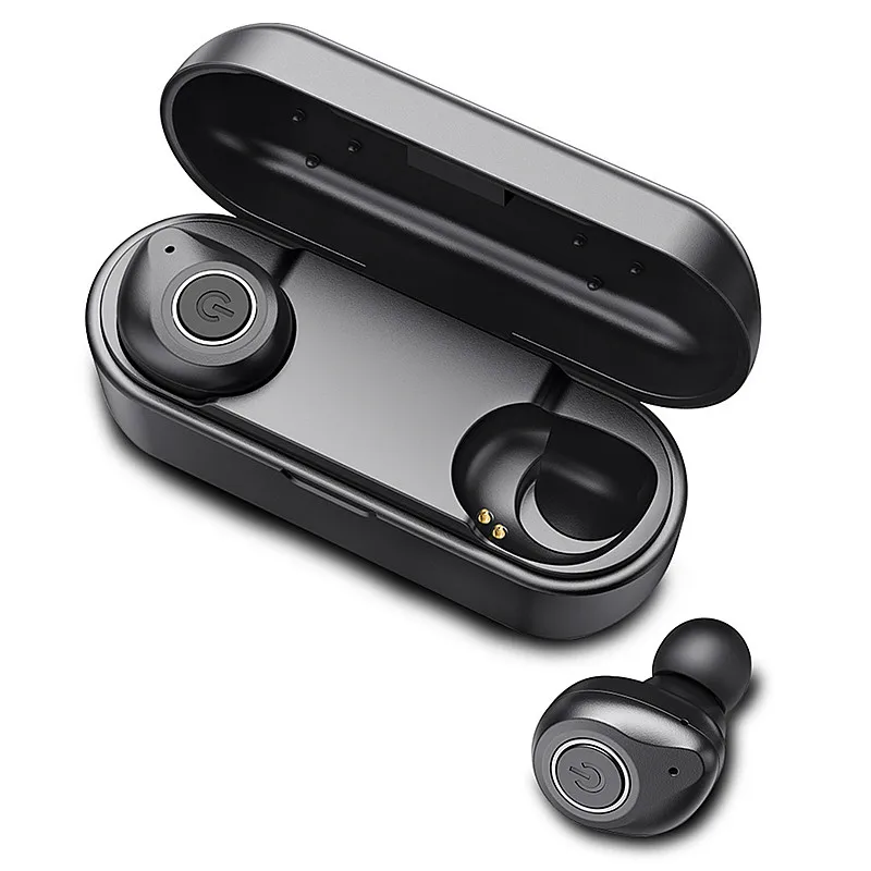 Беспроводные наушники True TWS bluetooth 5,0 стерео водонепроницаемые спортивные наушники Handsfree с двойной микрофон для Xiaomi huawei - Цвет: Black