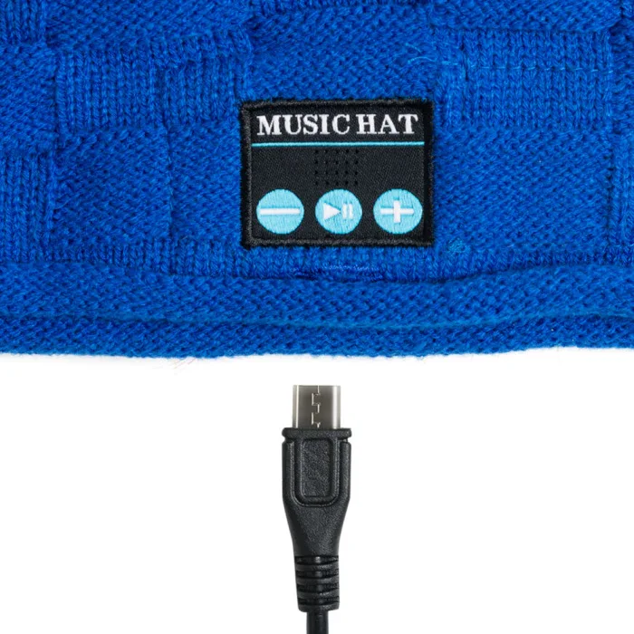 New Style Bluetooth Music Knit Beanie Hat Wireless Smart Warm Cap Headset Speaker with Mic
