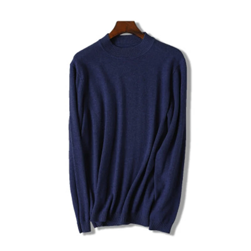 Чистый шерстяной мужской свитер вязаный пуловер зима осень зима модная теплая Модная водолазка Jumepr Мужская плотная одежда