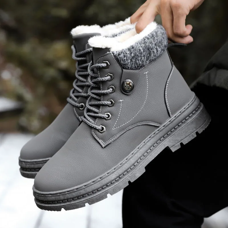 Hohner/ Новая мужская обувь; коллекция года; теплые зимние ботинки; мужские бархатные ботинки; уличная водонепроницаемая обувь с подковкой и высоким хлопком