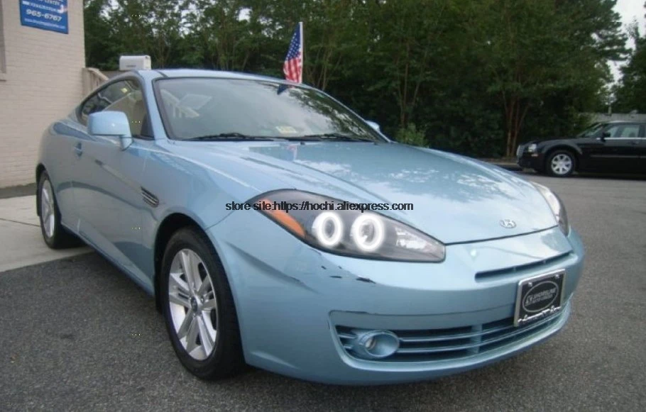 HochiTech для Hyundai Tiburon GK FL2 ультра яркий SMD белый светодиодный ангельские глазки 2600LM 12 В halo Кольцо Комплект дневные ходовые огни DRL