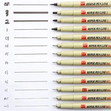 

Pigment Liner Micron Pen Set Neelde Drawing Pen Lot 005 01 02 03 04 05 08 1.0 Brush Art Markers Fineliner Sketching