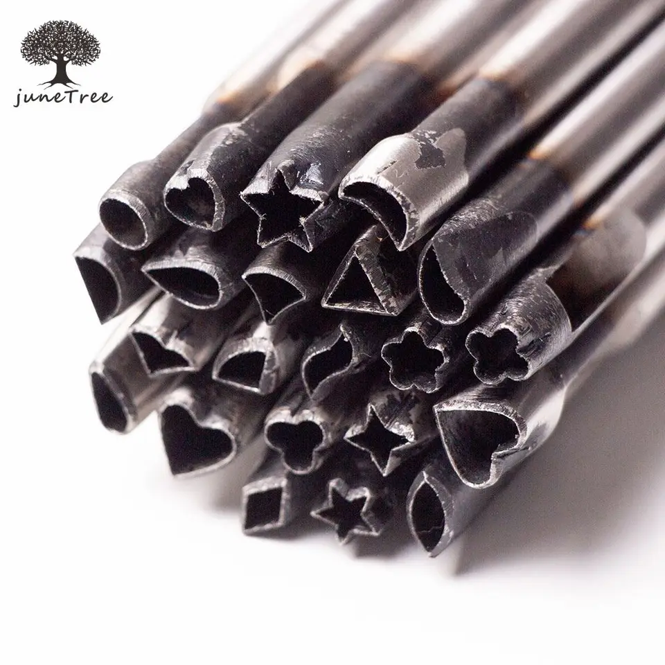 Leather Craft Water Drop Drip Pig Gall Flower Carbon Steel Punch Hole DIY Tool