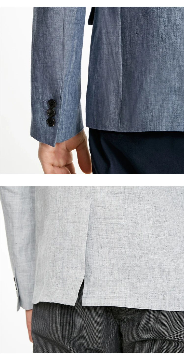 JackJones мужской льняной костюм куртка удобный блейзер мужская одежда 219108505