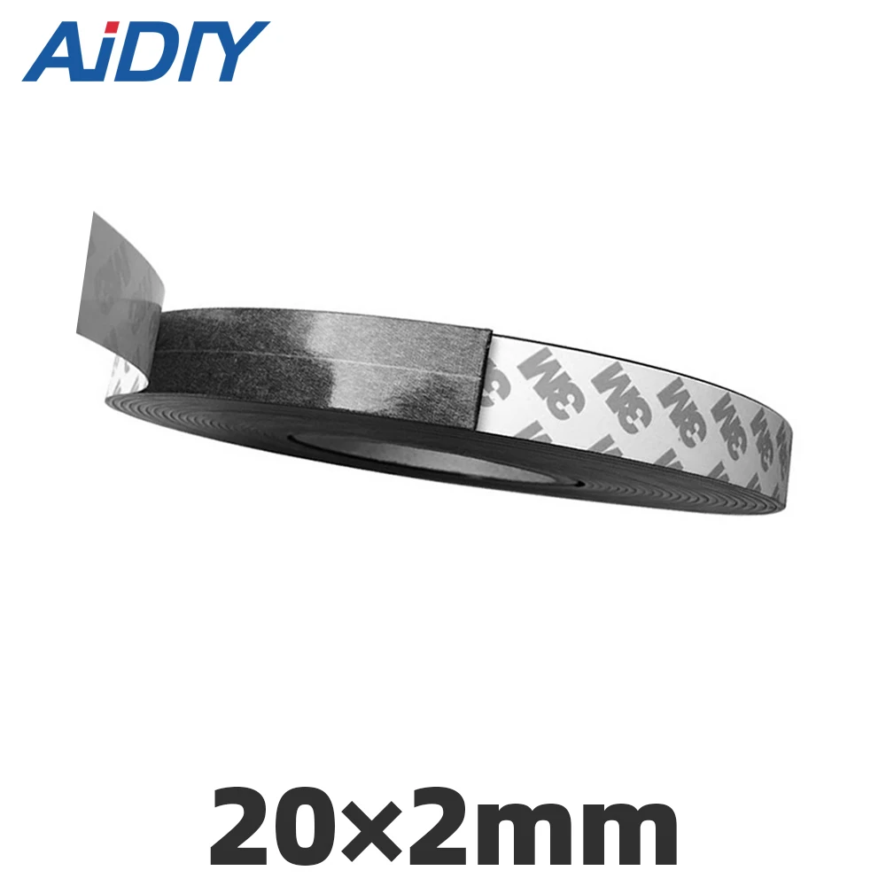 

Aidiy 1Meter Rubber Magnet 20Ч2mm strong self adhesive flexible Magnetic Strip Rubber Magnet Tape width 20 mm thickness 2 mm