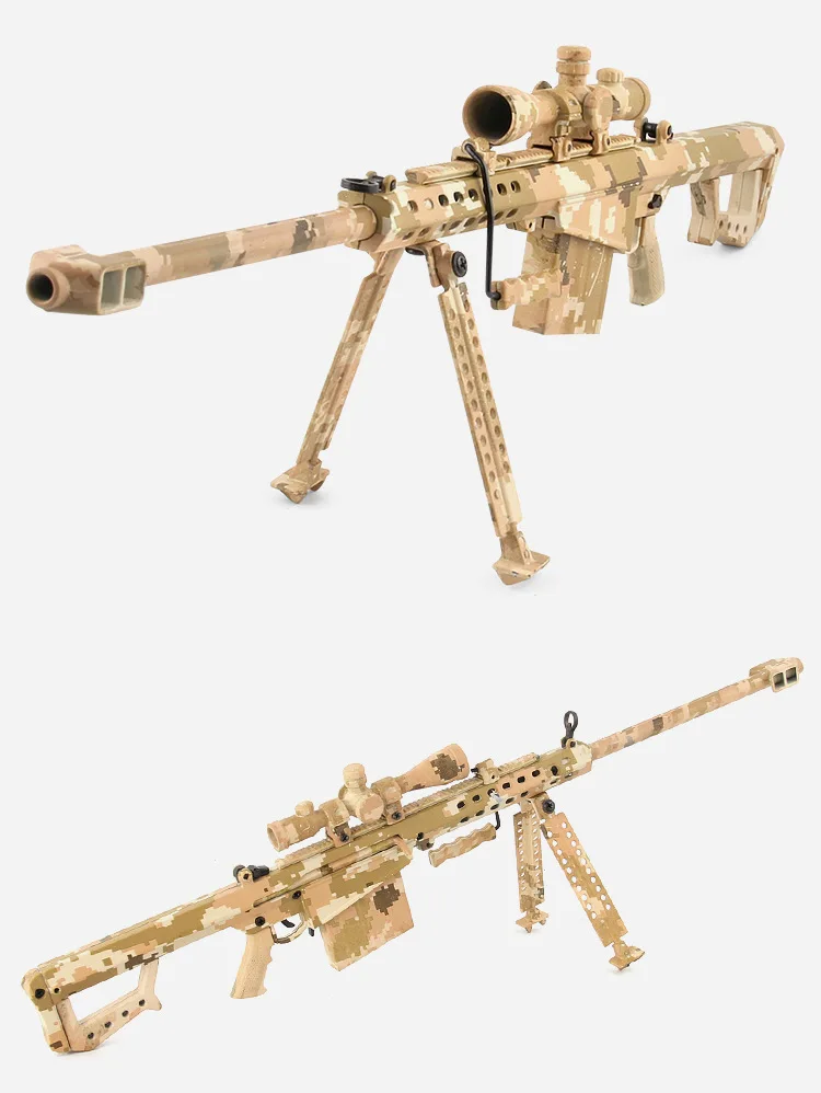 1: 4 сплав в сборе имитация пушки Барретт снайперская модель винтовки мальчик военная модель детская игрушка