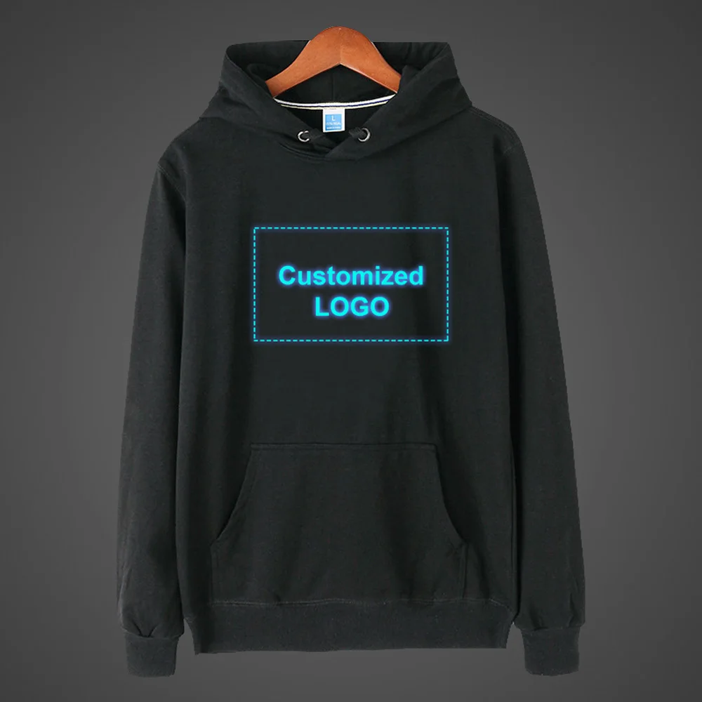 Люминесцентные светящиеся мужские/женские индивидуальная Толстовка