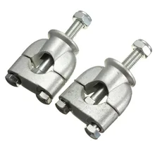 2 шт. 7/8 ''22 мм мотоциклетная ручка монтажный руль RisersClamp Серебряный монтажный стоячий зажим мотоцикл