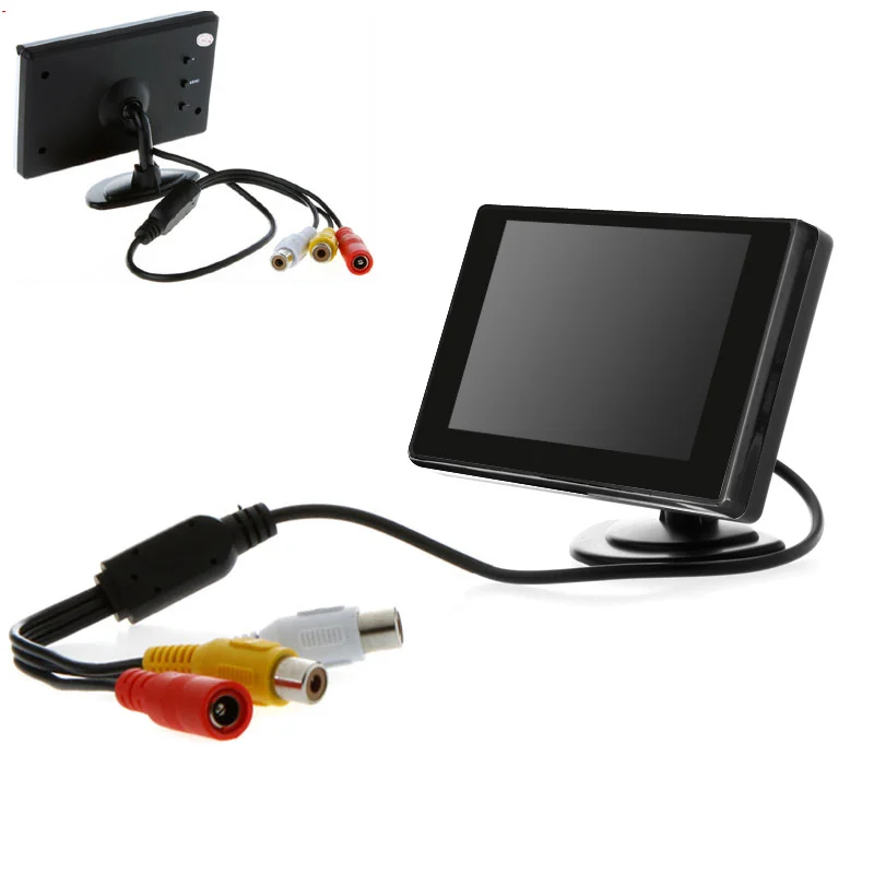 3," TFT lcd Автомобильный монитор Авто ТВ Автомобильная камера заднего вида с зеркалом монитор парктроник запасной Обратный монитор Автомобильный экран DVD