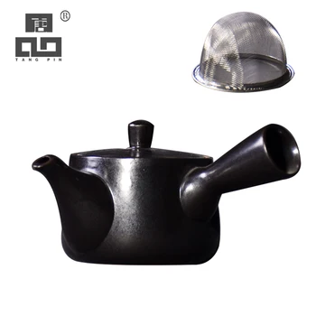 

TANGPIN japan black ceramic kyusu teapots chinese kung fu tea pot drinkware 250ml