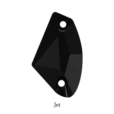 Высокое качество блестящий цвет пришить Кристальные Стразы для аппликации камни плоская задняя часть для одежды/дизайн ювелирных изделий DIY/аппликация "цветы" - Цвет: Jet