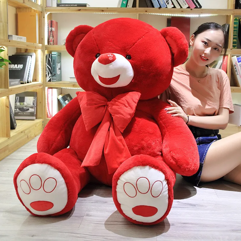 6" Большой размер Толстый плюшевый мишка плюшевая игрушка красного цвета плюшевый мишка большой подарок для влюбленных Высококачественная Большая упаковка для подарка с медведем