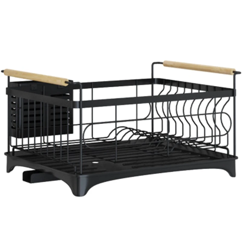 

Dish Drying Rack Large Capacity Dish Holder Rack Mat Included Fully Customizable Kitchen Organizer with Removable Drainboard/Cut