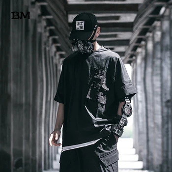 

2020 Hip Hop T Shirts Streetwear Men Kpop Fashion Korean Style Clothing Back Tops Summer Top&Tee Harajuku Short Sleeves Shirts