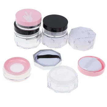 

11types Portable Plastic Powder Box Cosmetic Travel Makeup Jar Sifter Container Handheld Empty Loose Powder Pot With Sieve Puff